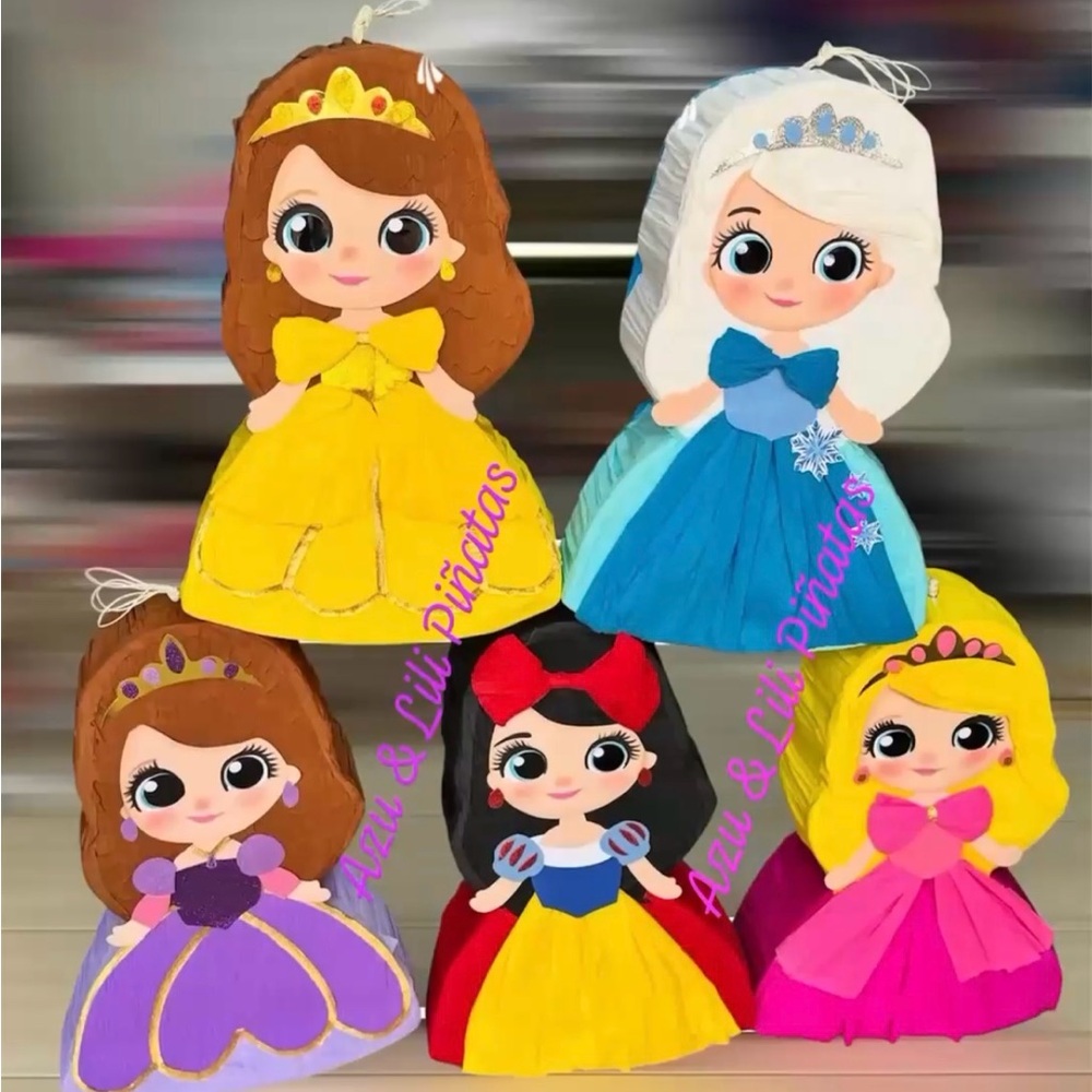 Mini Princess piñatas each- Multicolor for birthday party 🥳